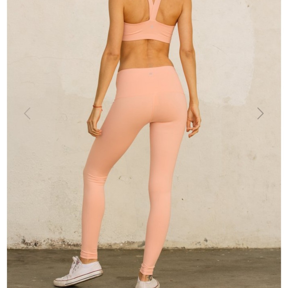 Montiel high waisted legging in peach melba